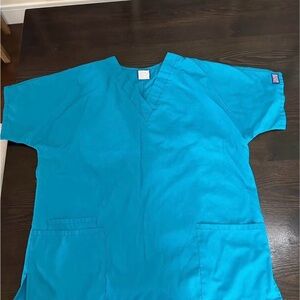 Cherokee Turquoise V-Neck Scrub Top